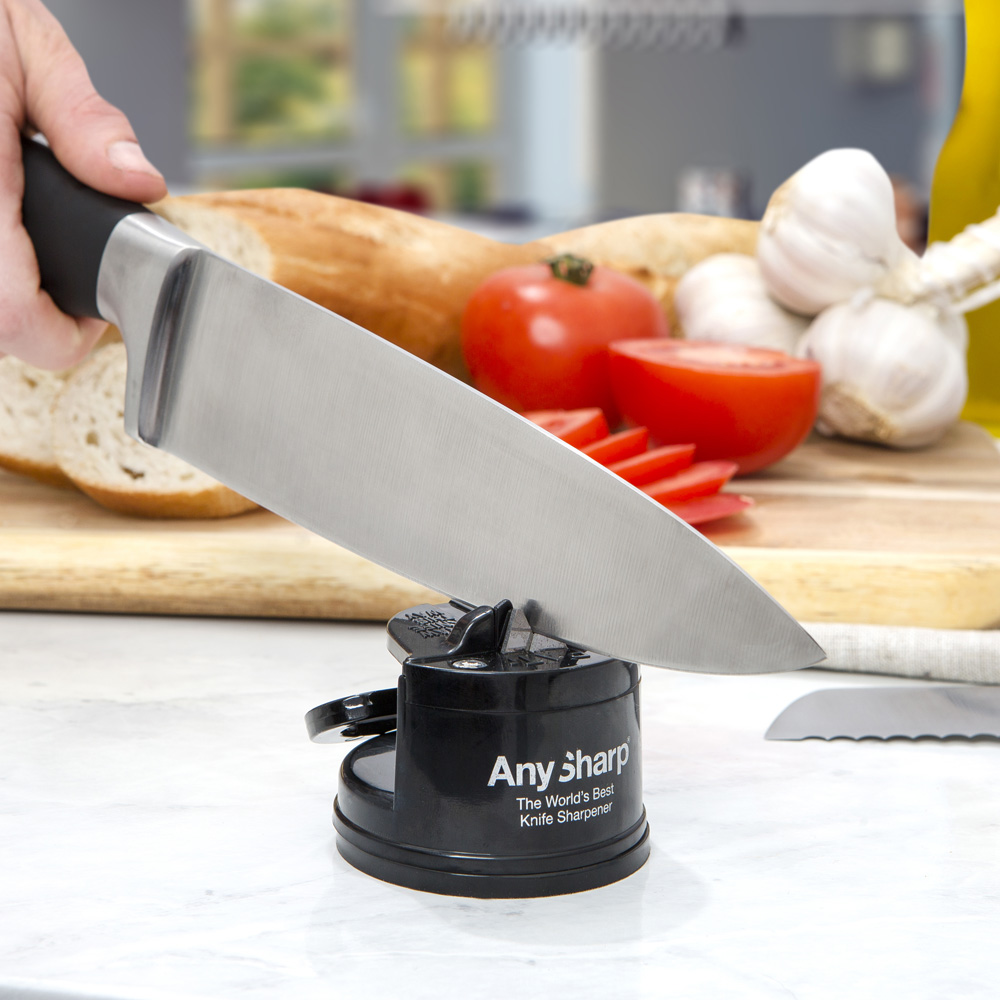  AnySharp Editions - World's Best Knife Sharpener - For Knives  and Serrated Blades - Gray: Home & Kitchen